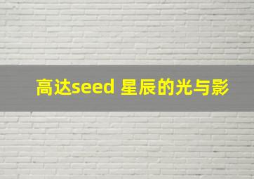 高达seed 星辰的光与影